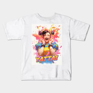 YATTA 365 - CHUN LI - STREET FIGHTER | Arcade Video Game Cute Kawaii Happy Anime Girl | PROUD OTAKU Kids T-Shirt